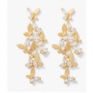 Kate Spade social butterfly statement linear earrings
